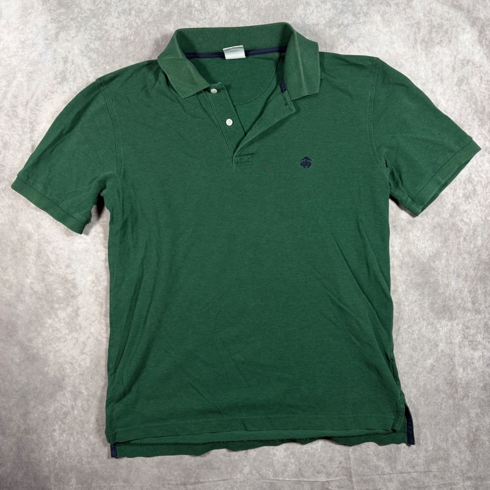 Brooks Brothers Slim Fit Performance Polo Shirt Mens Large Green Cotton Pique